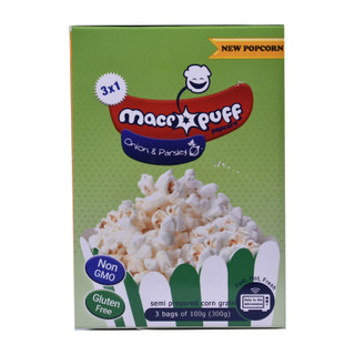پاپ کورن نیمه آماده با طعم پیاز و جعفری ماکروپف - 300 گرم بسته 3 عددی
